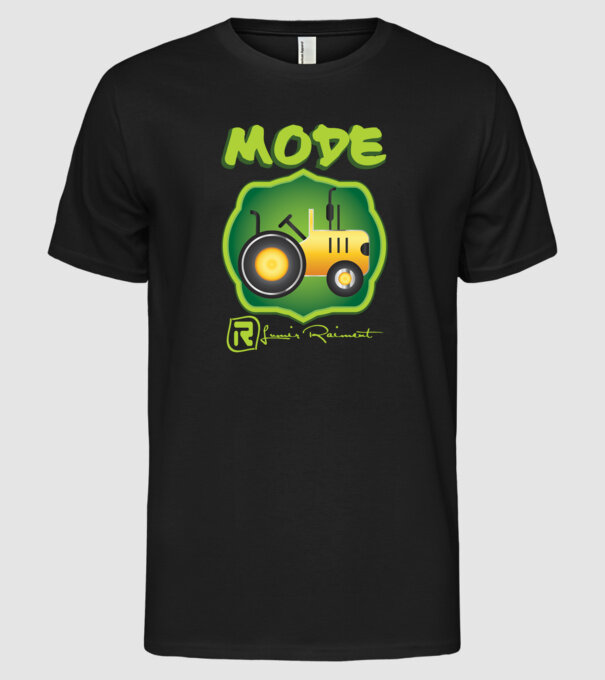 Baby tractor model negru pe tricou