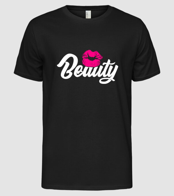 Beauty model negru pe tricou