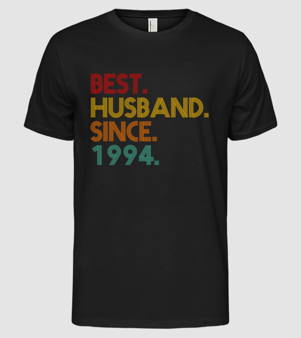 best husband since 1994 retro model negru pe tricou