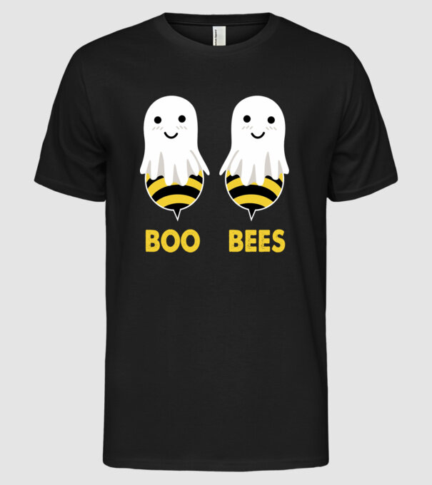 Boo bees model negru pe tricou