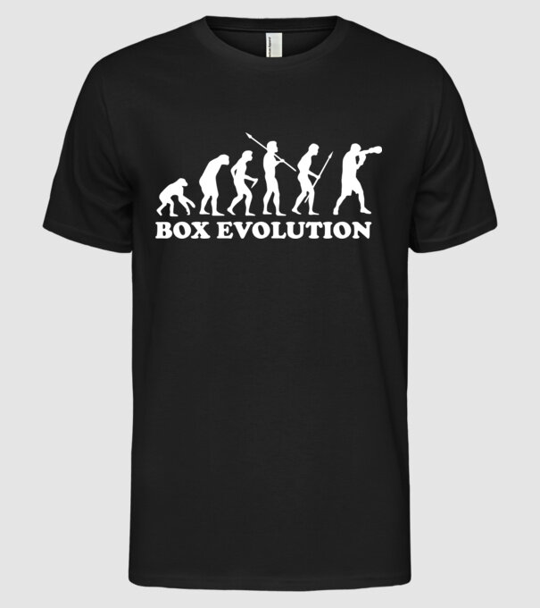 Box evoluție model negru pe tricou