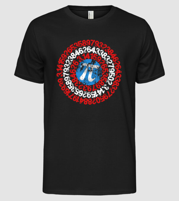 Captain PI model negru pe tricou