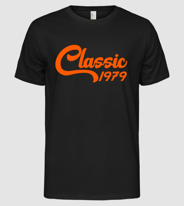Classic 1979 model negru pe tricou