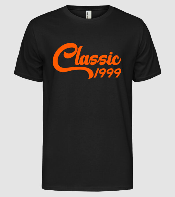 Classic 1999 model negru pe tricou