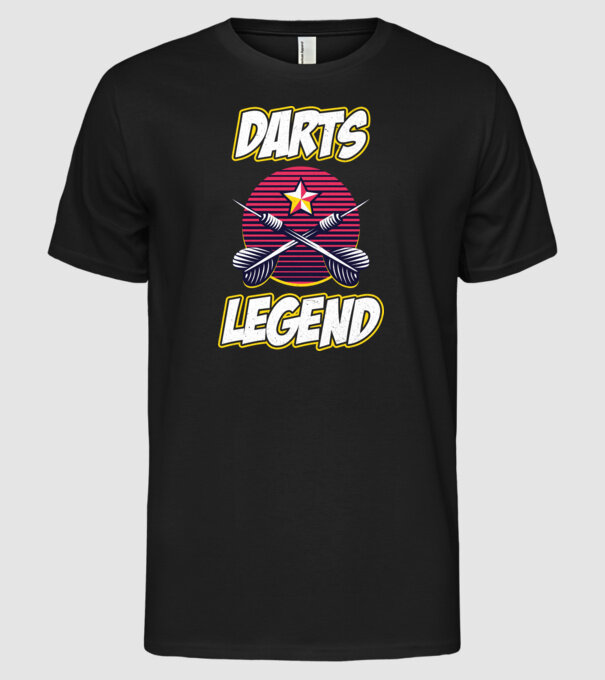 Darts legend model negru pe tricou