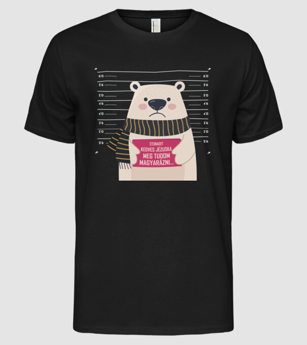 DearSanta model negru pe tricou