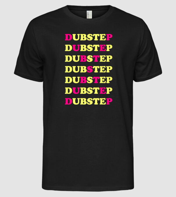 Dubstep model negru pe tricou