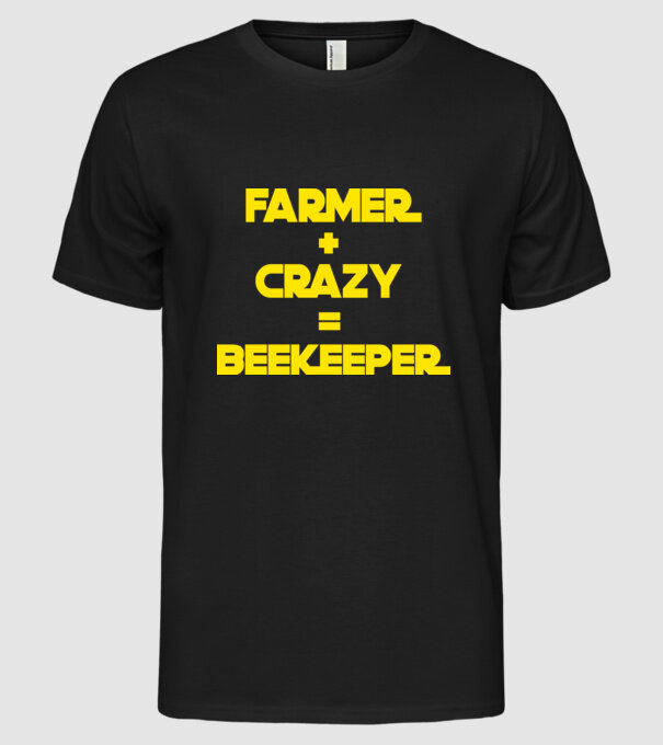 Farmer crazy beekeeper model negru pe tricou