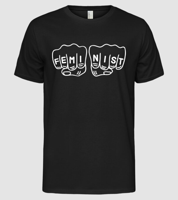Feminist model negru pe tricou