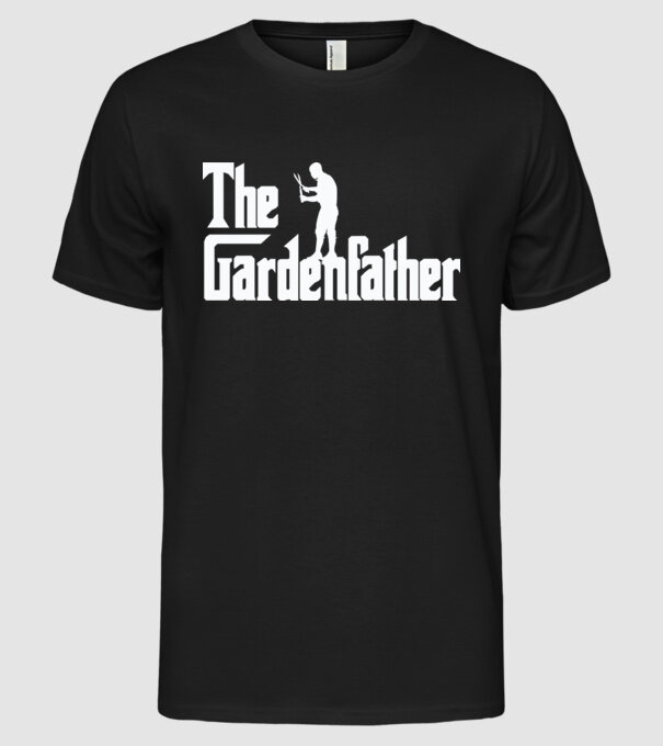 The Gardenfather model negru pe tricou