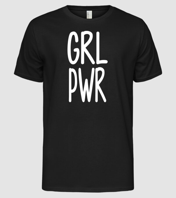 Girl Power model negru pe tricou