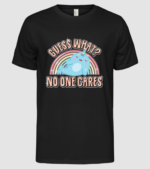 Guess what narval model negru pe tricou