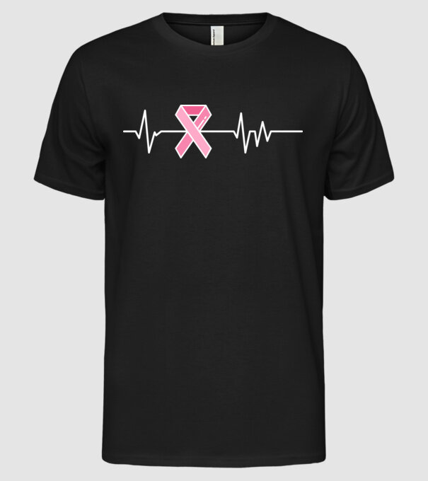 Heartbeat faith model negru pe tricou