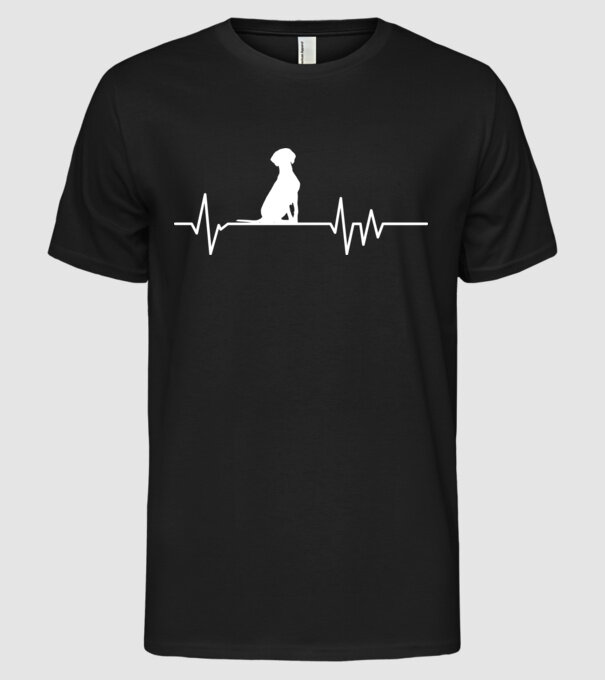 Heartbeat silueta Vijla model negru pe tricou