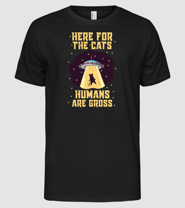 Here for the cats model negru pe tricou