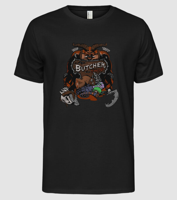 Heroes of the Storm - Butcher (snapsleek) model negru pe tricou
