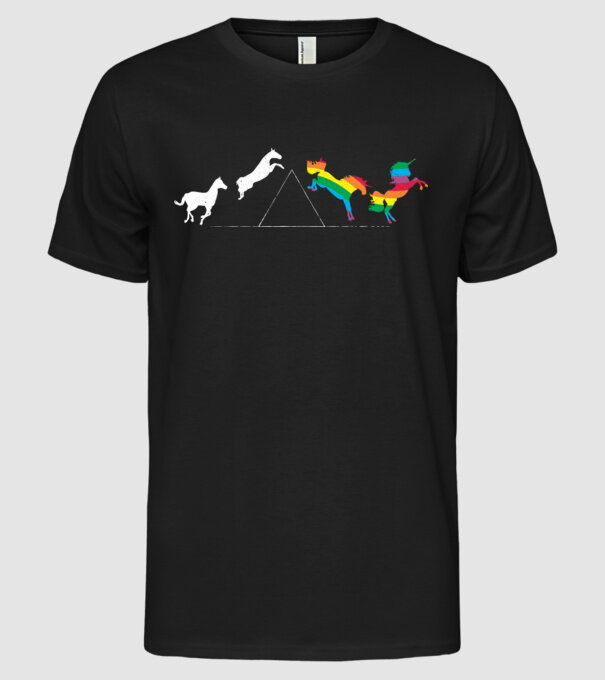 horse pink floyd model negru pe tricou