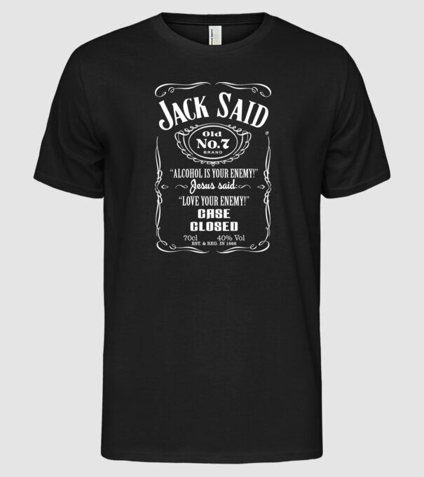Jack said fun model negru pe tricou