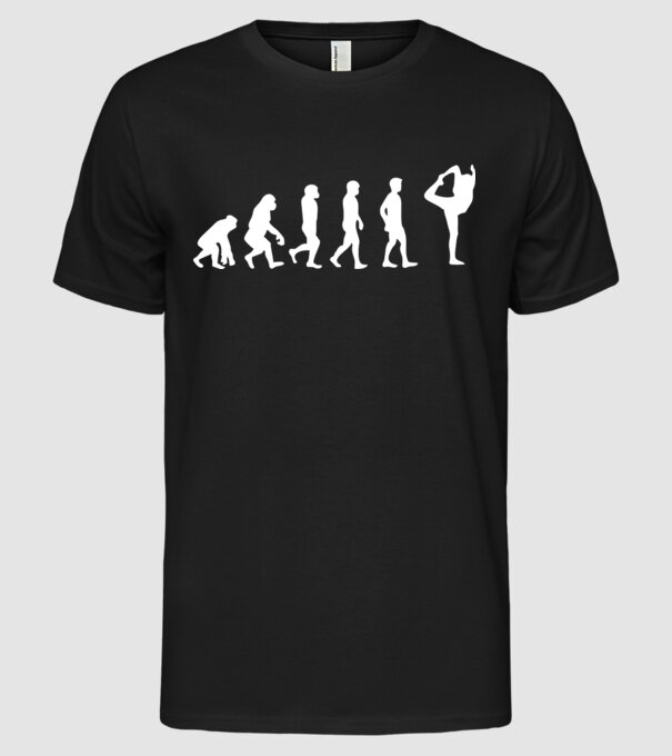 Yoga evoluție model negru pe tricou