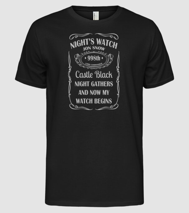 Jon Snow model negru pe tricou