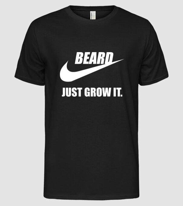 Just Grow It! model negru pe tricou