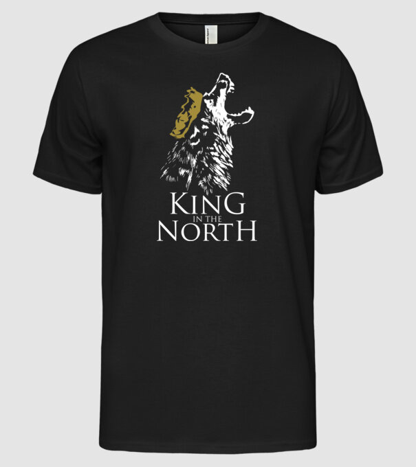 King in the north 2c model negru pe tricou