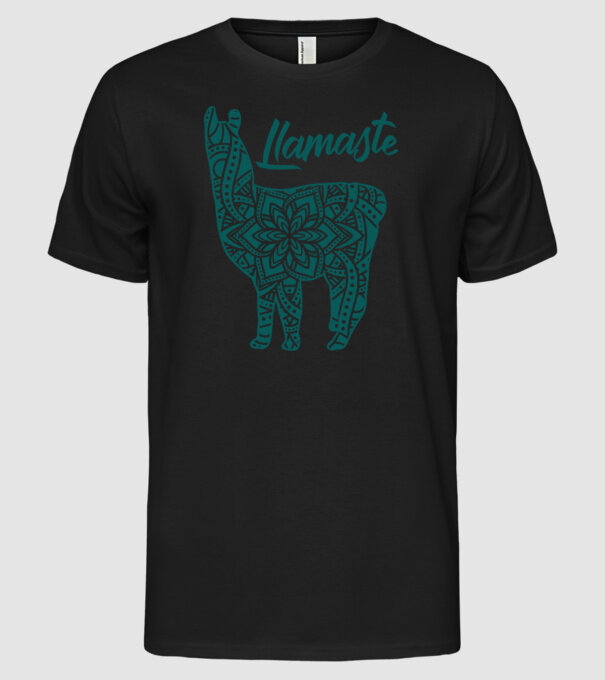 Lamaste unicolor model negru pe tricou