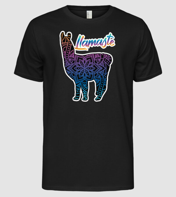 Lamaste color2-01 model negru pe tricou