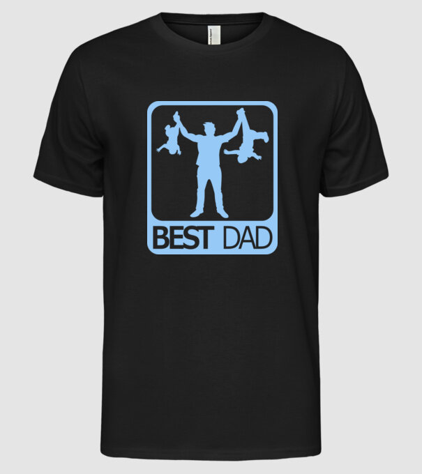 Cel mai bun tată model negru pe tricou
