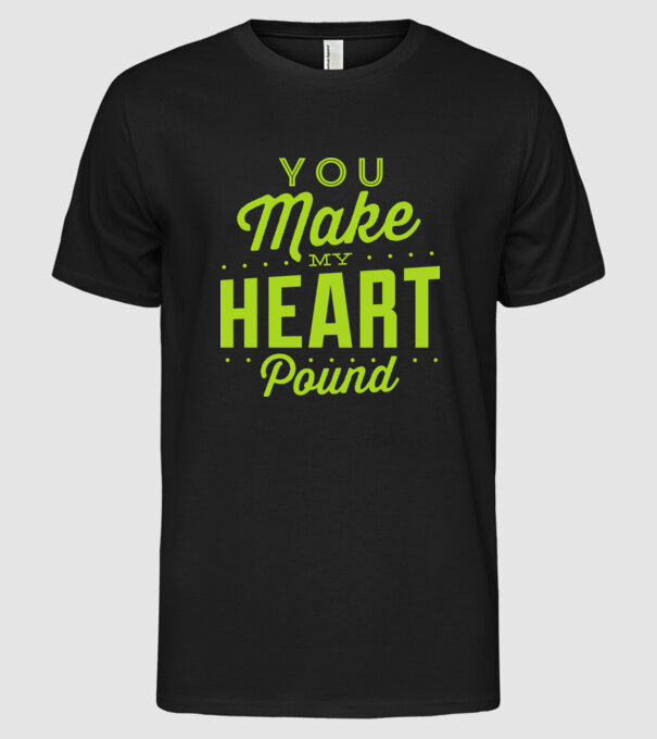 Make my heart model negru pe tricou