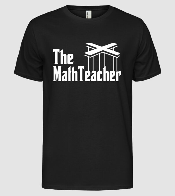 Profesor de matematică Mathteacher Godfather model negru pe tricou