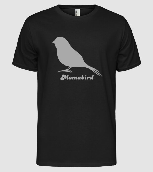 Momabird model negru pe tricou