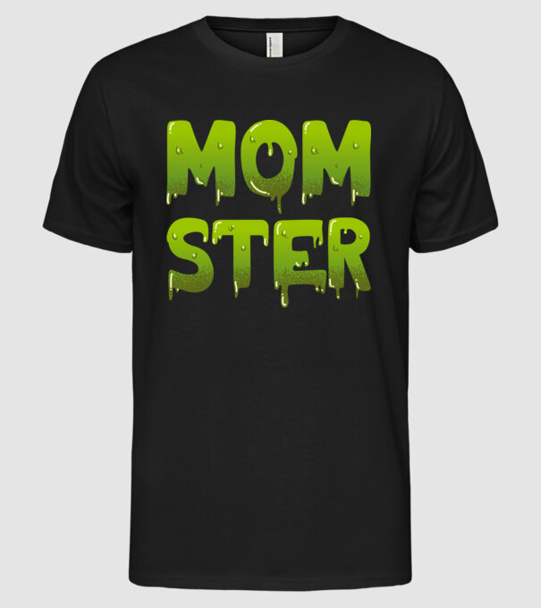 Momster model negru pe tricou