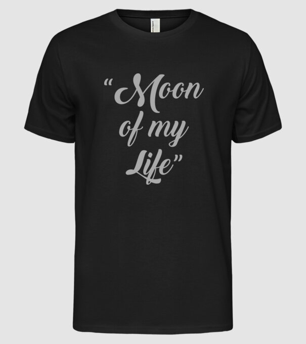 Moon of my life model negru pe tricou