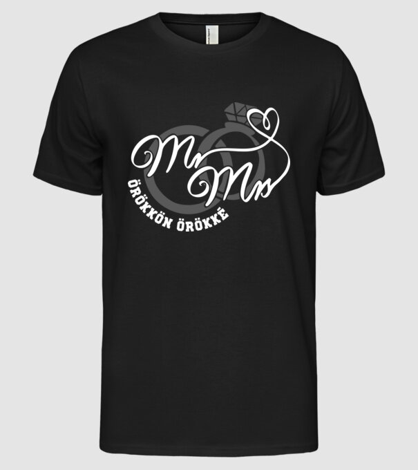 pentru totdeauna model negru pe tricou