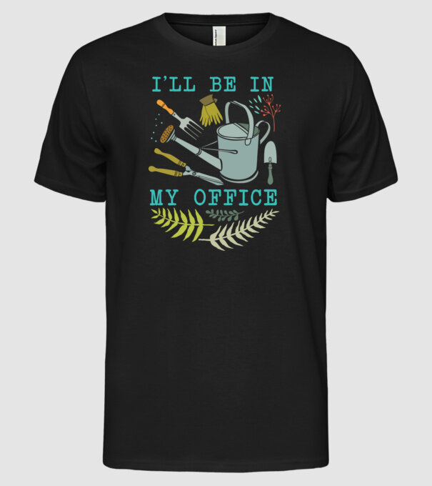 My office model negru pe tricou