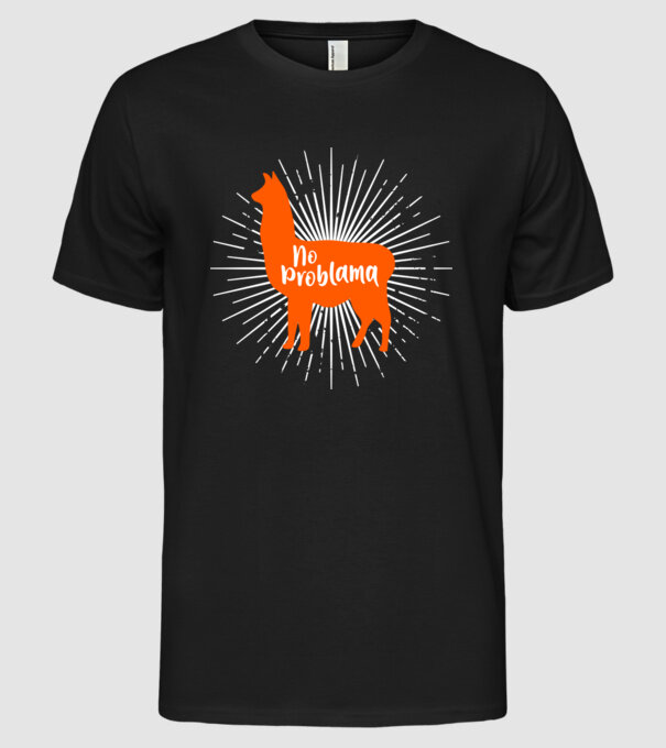 No problama model negru pe tricou