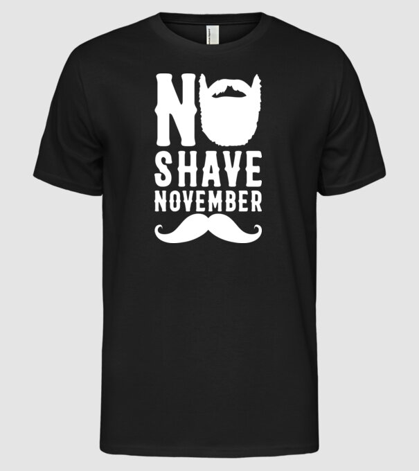 No shave november model negru pe tricou