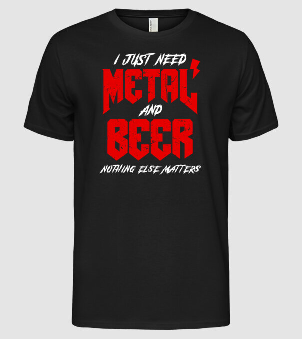 Nothing else matters model negru pe tricou