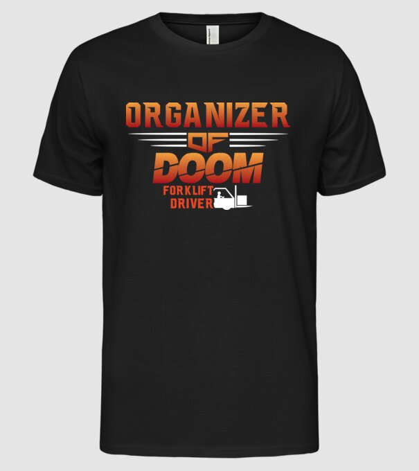 organizer of DOOM model negru pe tricou