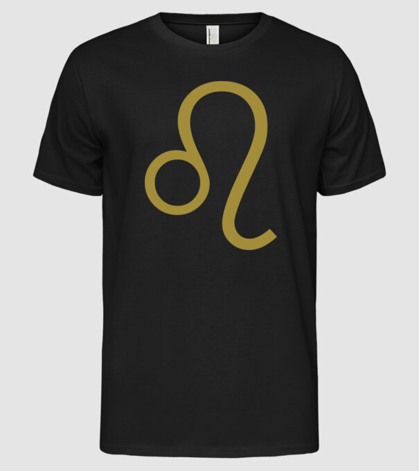 Leo Horoscope model negru pe tricou