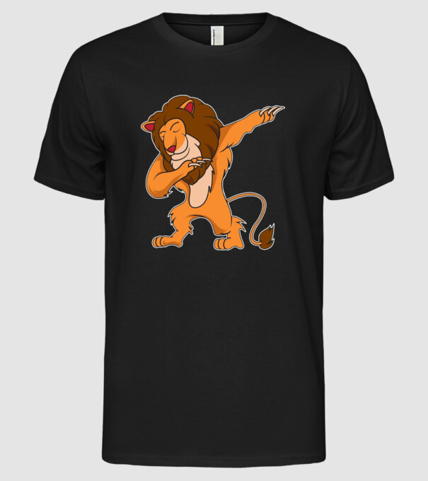 Leu DAB model negru pe tricou