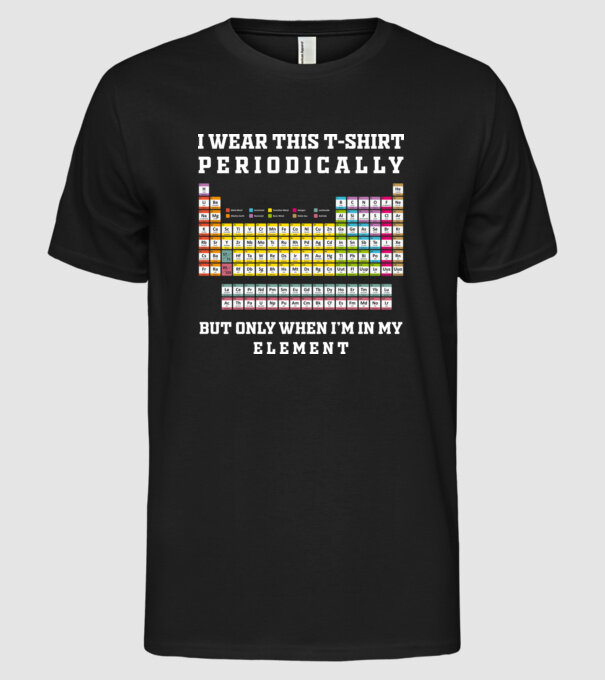 Periodically model negru pe tricou
