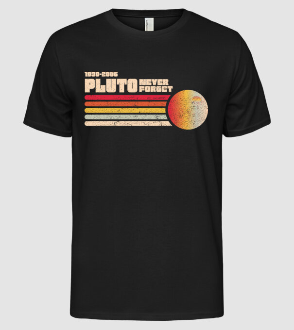 pluto model negru pe tricou