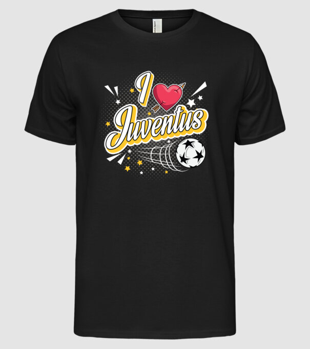 Popart Liverpool Juventus model negru pe tricou
