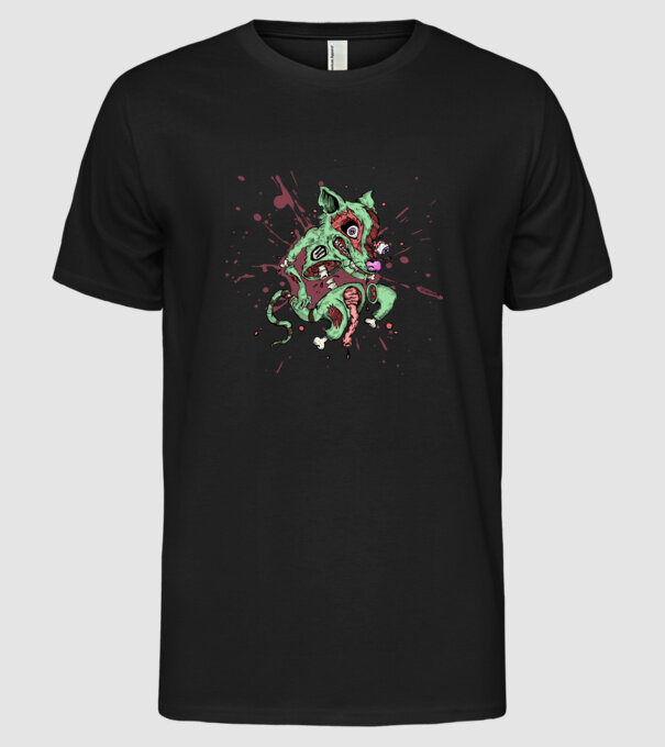Rat - Snapsleek own model negru pe tricou