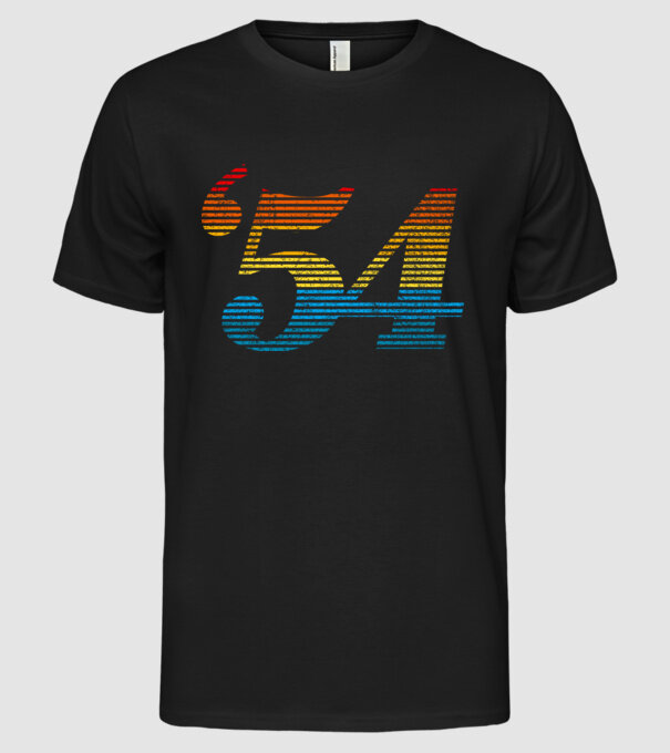 Retro Birthday 1954 model negru pe tricou