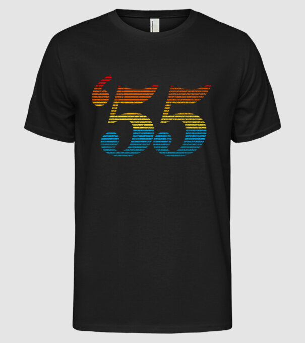 Retro Birthday 1955 model negru pe tricou