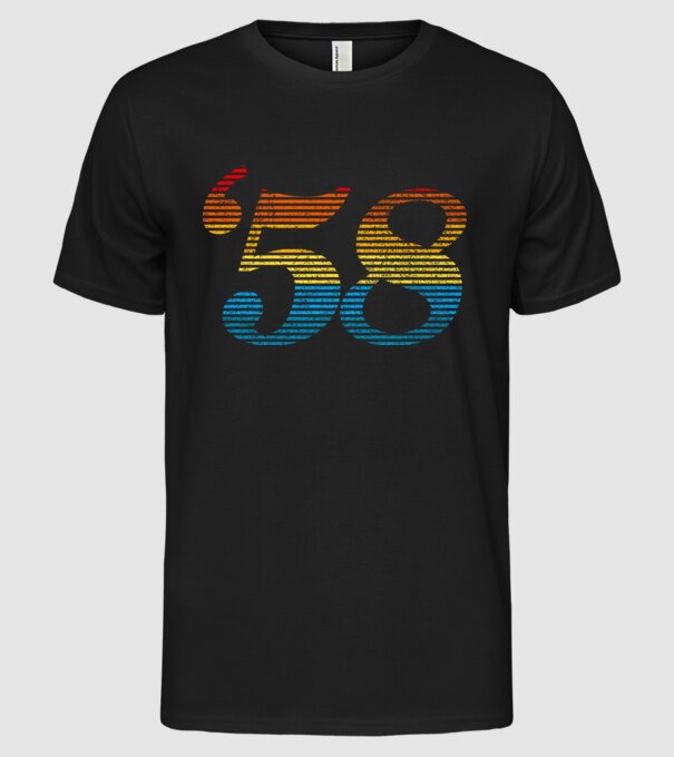 Retro Birthday 1958 model negru pe tricou