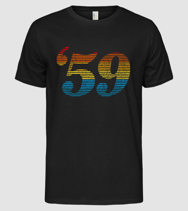 Retro Birthday 1959 model negru pe tricou